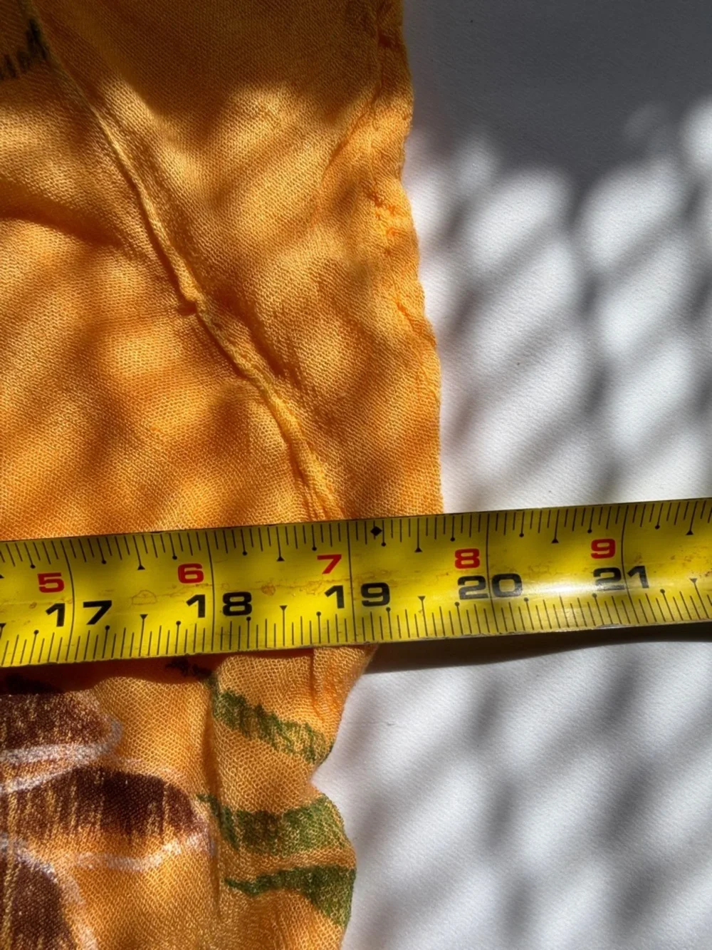 Vintage Pineapple Yellow & Orange Floral V-Neck Tunic Dress
